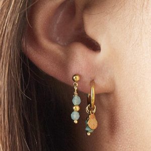 Little Shell oorbellen goud