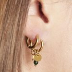 Charms oorbellen goud