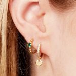 Coins oorbellen goud/zilver