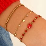 Rhinestone armbandje goud/zilver