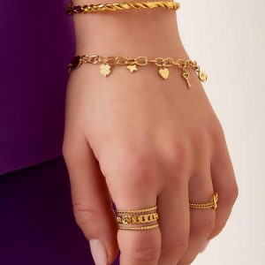 Bedel armbandje goud/zilver