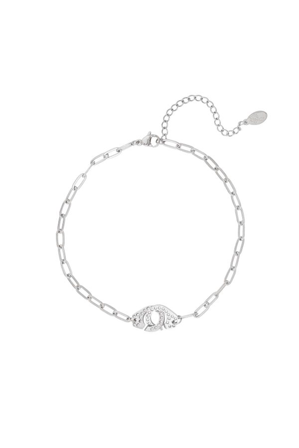 Handcuffs enkelbandje goud/zilver - Afbeelding 2