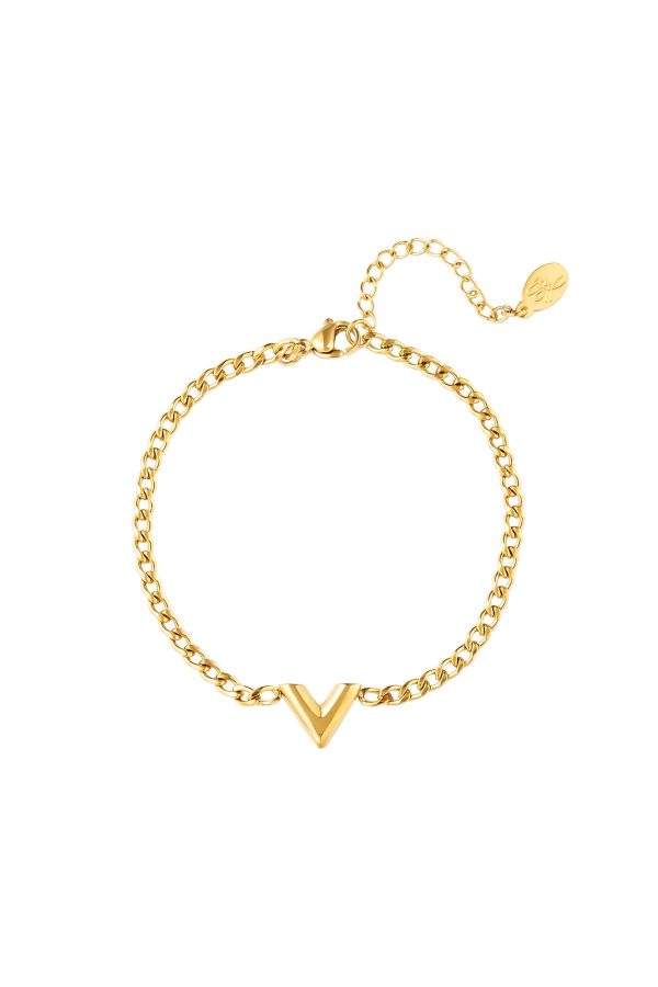 V armbandje goud/zilver - Afbeelding 2