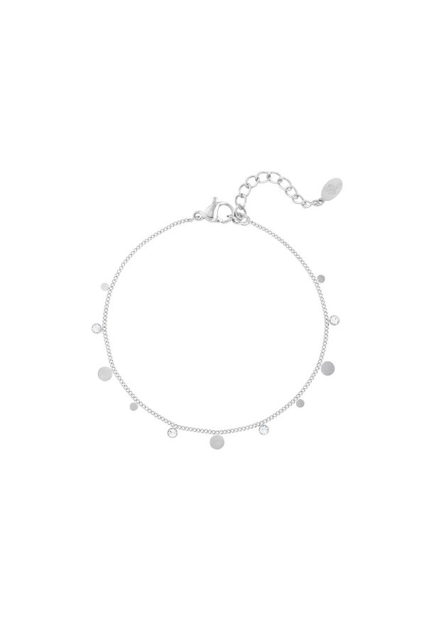 Rhinestone armbandje goud/zilver - Afbeelding 2