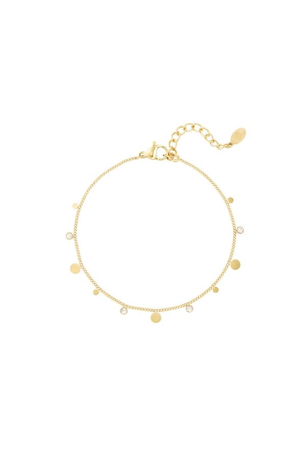 Rhinestone armbandje goud/zilver - Afbeelding 3
