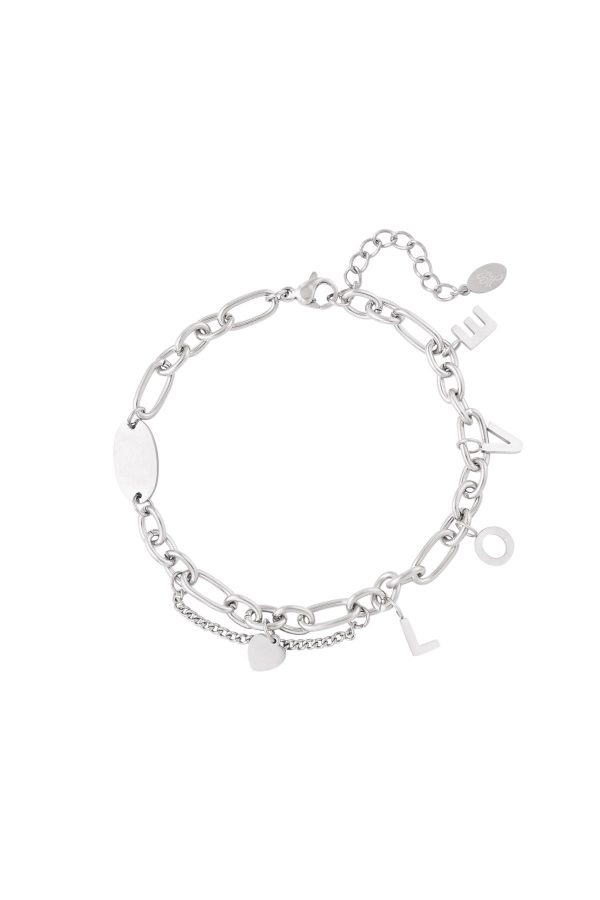 Love armbandje goud/zilver - Afbeelding 3